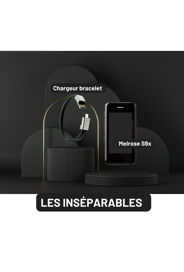 LES INSÉPARABLES - MELROSE S9X + CHARGEUR BRACELET - miniphone