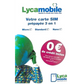 CARTE SIM LYCAMOBILE - miniphone